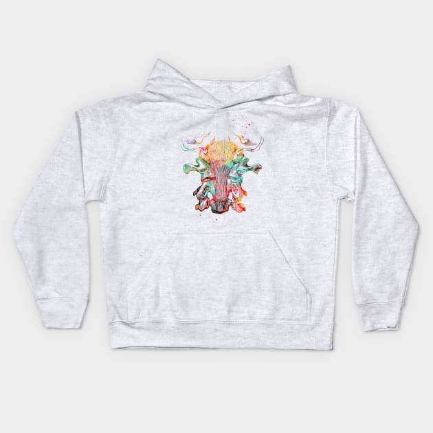 Cervical ligaments Kids Hoodie by erzebeth